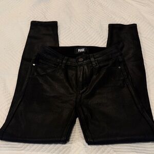 PAIGE Women's Hoxton Ankle Black Coated Skinny Jeans Size 25- New without tags